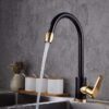 Kitchen Mixer Tap – Black & Gold