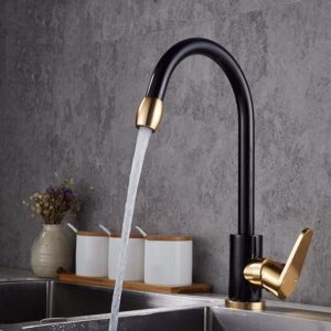 Kitchen Mixer Tap – Black & Gold