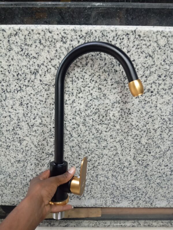 Kitchen Mixer Tap – Black & Gold
