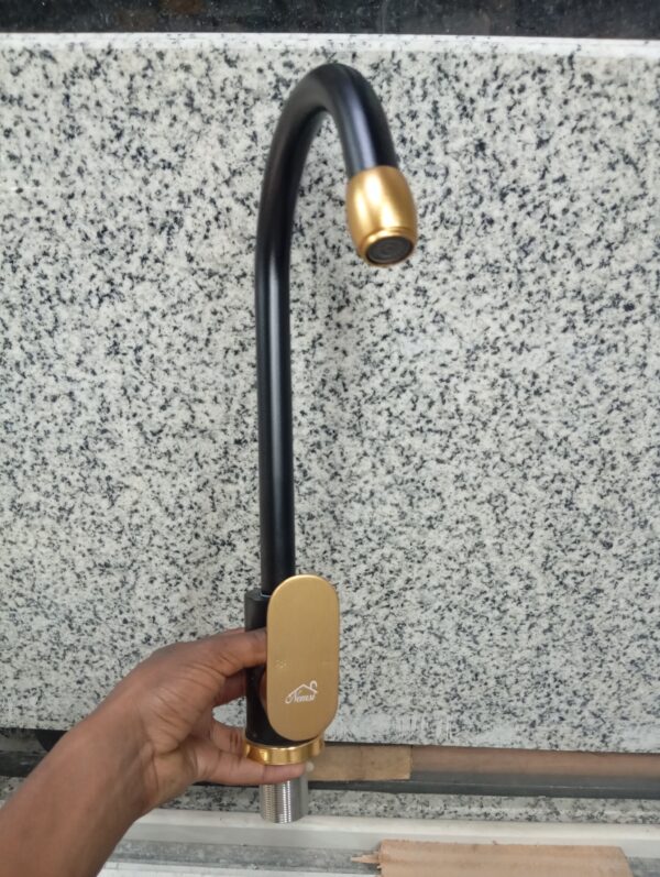Kitchen Mixer Tap – Black & Gold