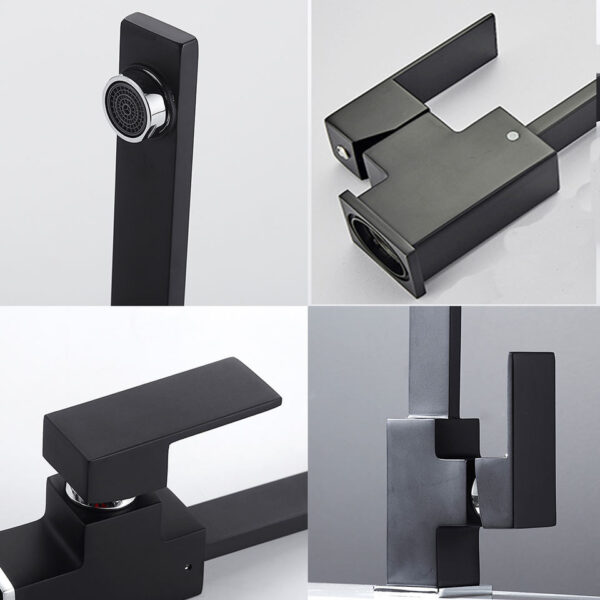 Modern Single Handle Kitchen Hot & Cold Tap — Matte Black 13 Modern Single Handle Kitchen Hot & Cold Tap — Matte Black