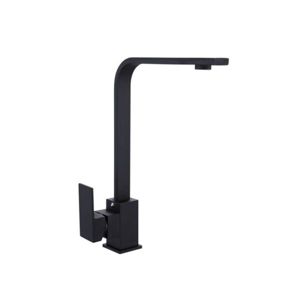 Modern Single Handle Kitchen Hot & Cold Tap — Matte Black 2 Modern Single Handle Kitchen Hot & Cold Tap — Matte Black