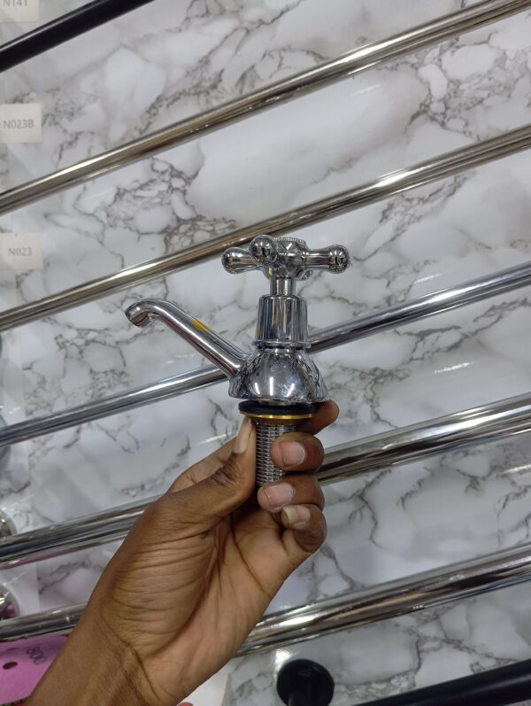 Pillar Basin Tap — Single Cold Water, Chrome Finish