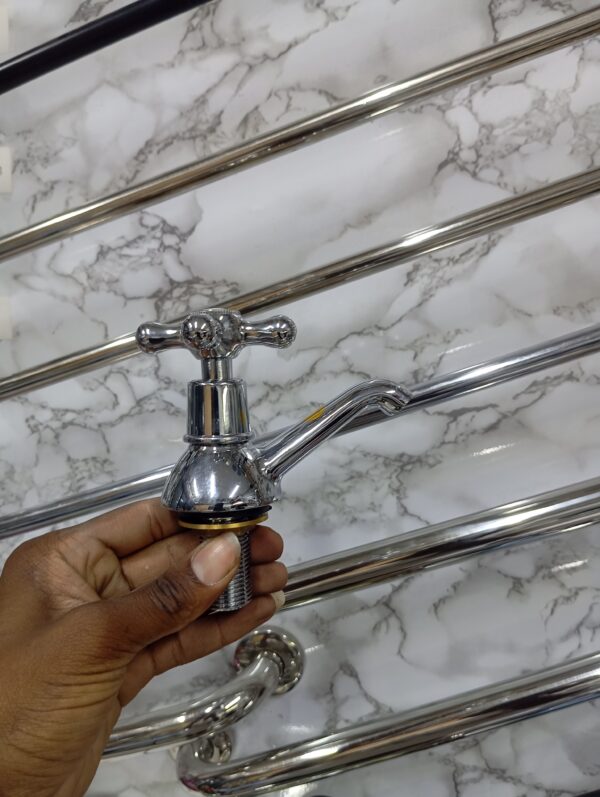 Pillar Basin Tap — Single Cold Water, Chrome Finish