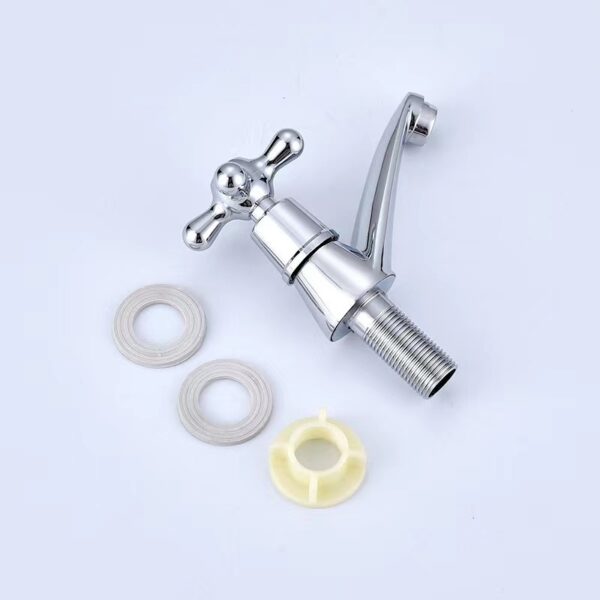 Pillar Basin Tap — Single Cold Water, Chrome Finish