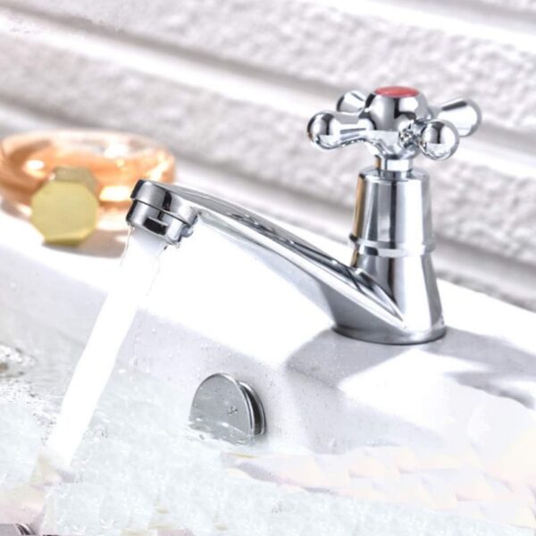 Pillar Basin Tap — Single Cold Water, Chrome Finish