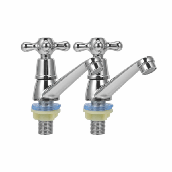 Pillar Basin Tap — Single Cold Water, Chrome Finish