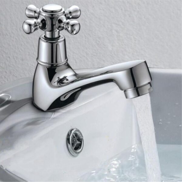 Pillar Basin Tap — Single Cold Water, Chrome Finish