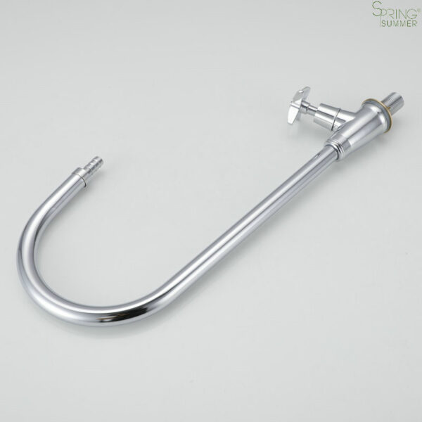 Silver Laboratory Tap with Swivel Nozzle – Bench Mounted