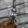 Silver Laboratory Tap with Swivel Nozzle – Bench Mounted