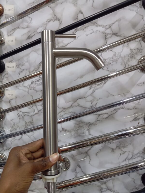 Tall Stainless Steel Cold Water Basin Tap — Countertop Vessel Type 10 (1) Tall Stainless Steel Cold Water Basin Tap — Countertop Vessel Type