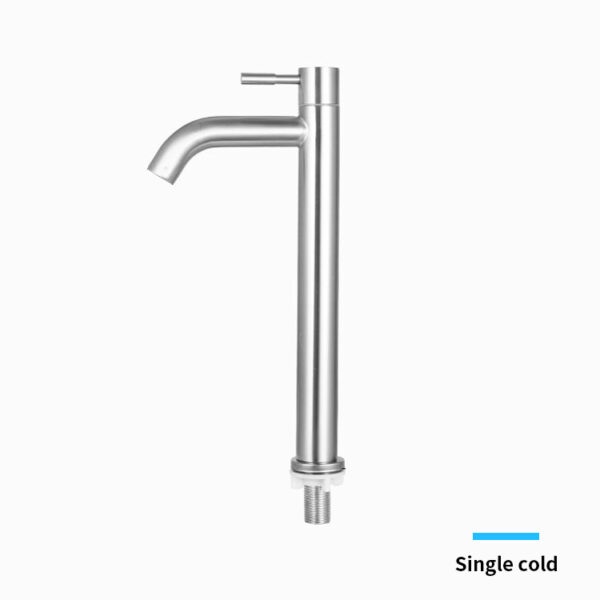 Tall Stainless Steel Cold Water Basin Tap — Countertop Vessel Type 6 Tall Stainless Steel Cold Water Basin Tap — Countertop Vessel Type