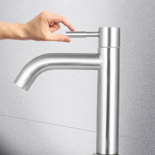 Tall Stainless Steel Cold Water Basin Tap — Countertop Vessel Type 8 Tall Stainless Steel Cold Water Basin Tap — Countertop Vessel Type