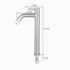 Tall Stainless Steel Cold Water Basin Tap — Countertop Vessel Type 9 Tall Stainless Steel Cold Water Basin Tap — Countertop Vessel Type