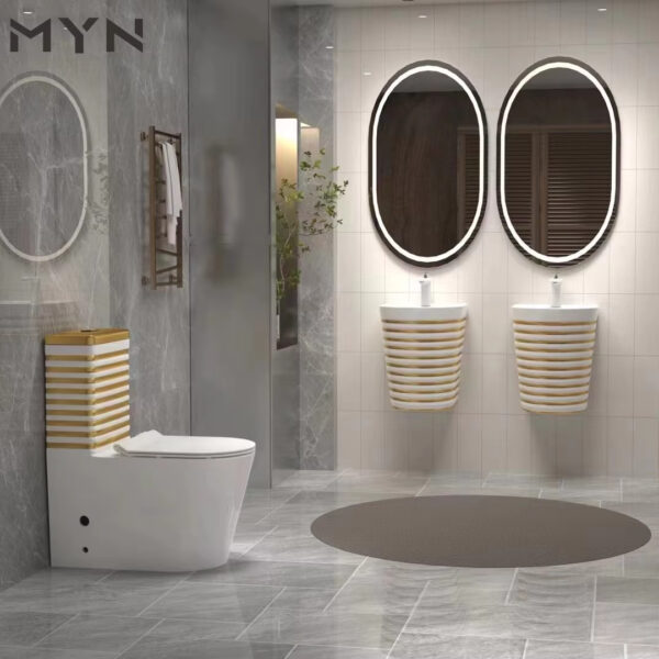 Gold-Ribbed Luxury Designer Suite – Full Set