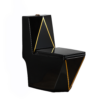 Luxury One-Piece Obsidian Geometric WC – Half Set
