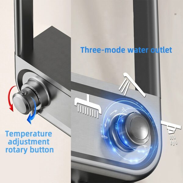 10(10) Gunmetal Grey Digital Mist & Rainfall Smart Shower Station