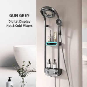 10(8) Gunmetal Grey Digital Mist & Rainfall Smart Shower Station