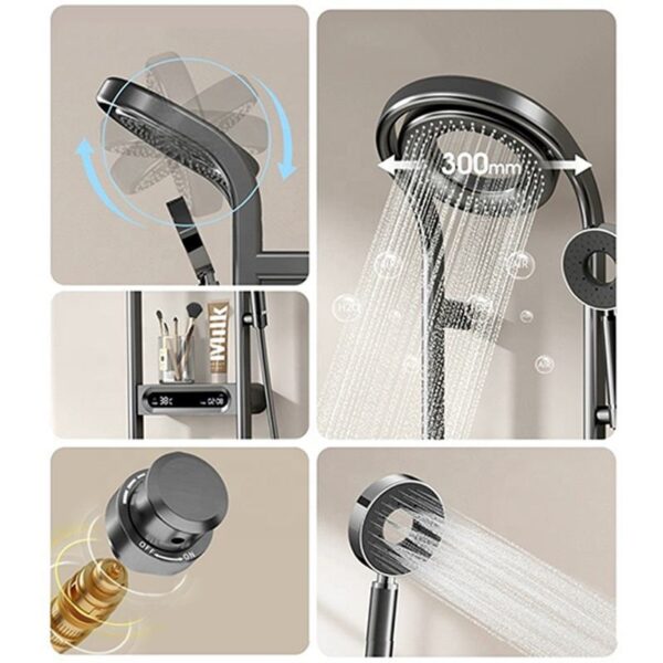 10(9) Gunmetal Grey Digital Mist & Rainfall Smart Shower Station