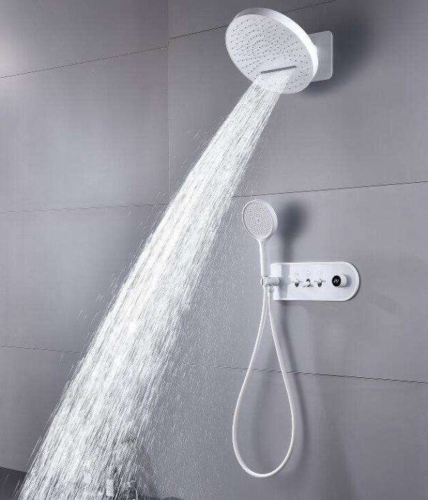 Pearl White Concealed Digital Smart Shower System