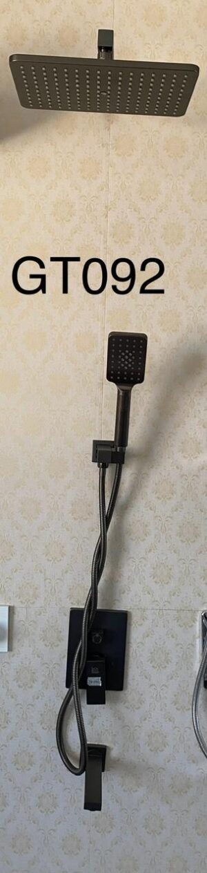 14 Gunmetal Grey Concealed Rainfall Shower System