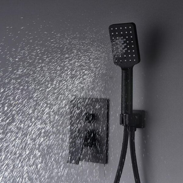 Gunmetal Grey Concealed Rainfall Shower System
