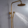 Antique Brass Traditional Rainfall Shower System