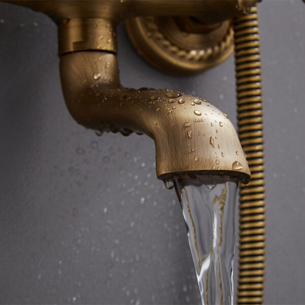 Antique Brass Traditional Rainfall Shower System