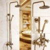 Antique Brass Traditional Rainfall Shower System