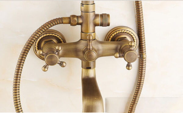 Antique Brass Traditional Rainfall Shower System