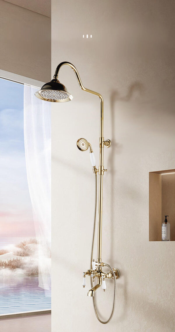 Gold Traditional Rainfall Shower System
