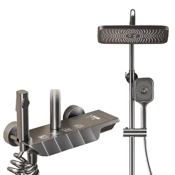 Gunmetal Grey Smart Piano-Key Shower System