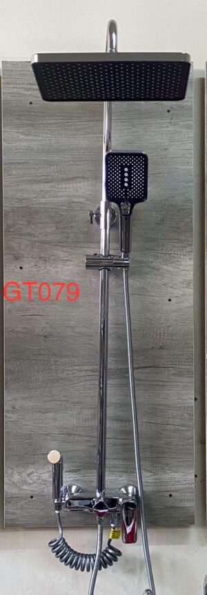 25 Silver & Black Digital Mist & Rainfall Smart Shower Station