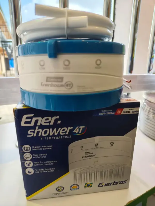 3(9) Enerbras Ener.shower 4T | 4-Temperature High-Power Electric Shower