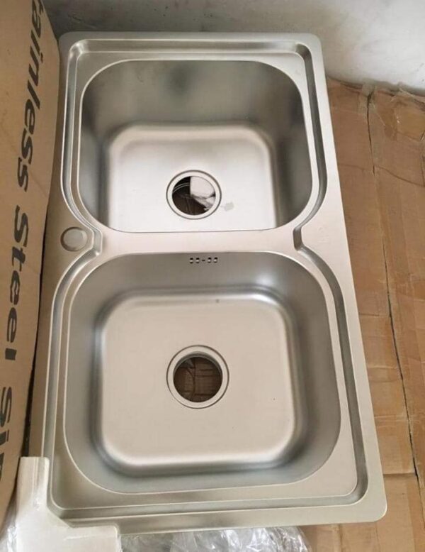 482248495_671456978746094_8496469898595367112_n Rectangular Double Bowl Stainless Steel Sink (Drainage Kit Included)