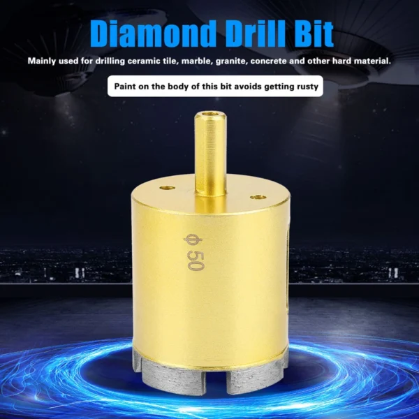 50mm Diamond Core Bit | Professional Heavy-Duty Stone & Granite Hole Saw