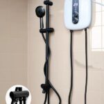 Matte Black 3-Way Instant Shower Heater System with Inbuilt Pump