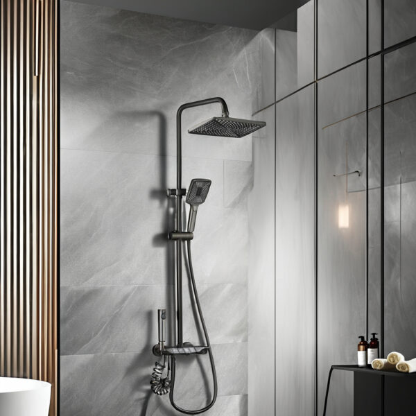9(10) Gunmetal Grey Smart Rainfall Shower System