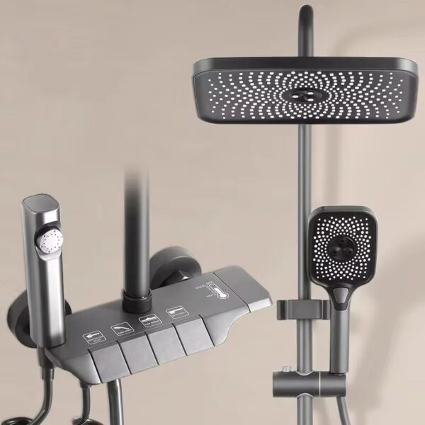 9(6) Gunmetal Grey Smart Rainfall Shower System