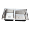 Rectangular Double Bowl Stainless Steel Sink (Dasen Model - Drainage Kit Included)