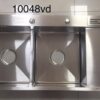 Rectangular Double Bowl with Knife Holder and Smooth Side Wing (Drainage Kit Included)