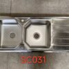 Rectangular Double Bowl Single Drain Stainless Steel Sink (Linear Design - Drainage Kit Included)