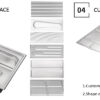 Rectangular Double Bowl Single Drain Stainless Steel Sink (Grid Design - Drainage Kit Included)
