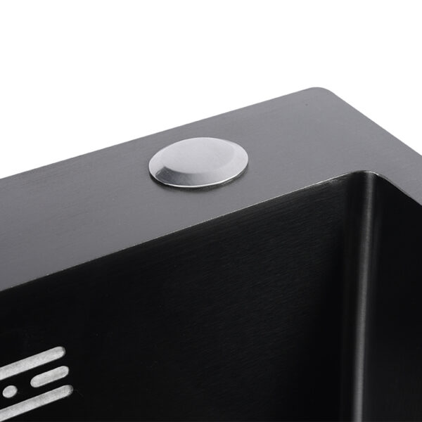 Matte Black Rectangular Single Bowl Kitchen Sink (Drainage Kit Included)