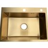 Gold Rectangular Single Bowl Kitchen Sink (Drainage Kit Included)