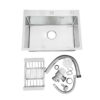 Stainless Steel Rectangular Single Bowl Kitchen Sink (Drainage Kit Included)