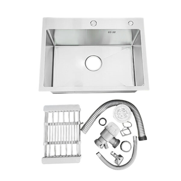Stainless Steel Rectangular Single Bowl Kitchen Sink (Drainage Kit Included)