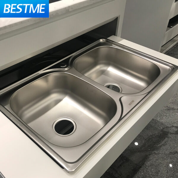 H2d35f8bd2a364ead94a0c7ba37d9d2ffH Rectangular Double Bowl Stainless Steel Sink (Drainage Kit Included)