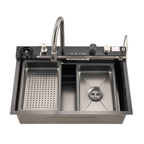 Premium Nano-Finish Waterfall Smart Sink Station (With Glass Rinser)