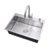 Stainless Steel Rectangular Single Bowl Kitchen Sink (Drainage Kit Included)